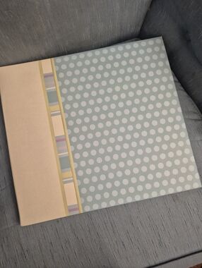 Polka Dot Pastel Scrapbook Album - Light Blue & Cream
